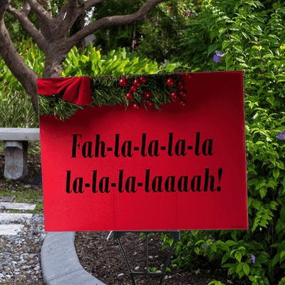 Falalalala Holiday Yard Sign
