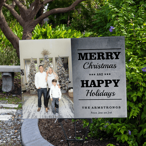 Merry Christmas Holiday Yard Sign