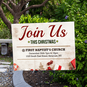 Join Us This Christmas Holiday Yard Sign