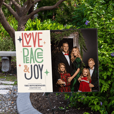 Love Peace Joy Holiday Yard Sign