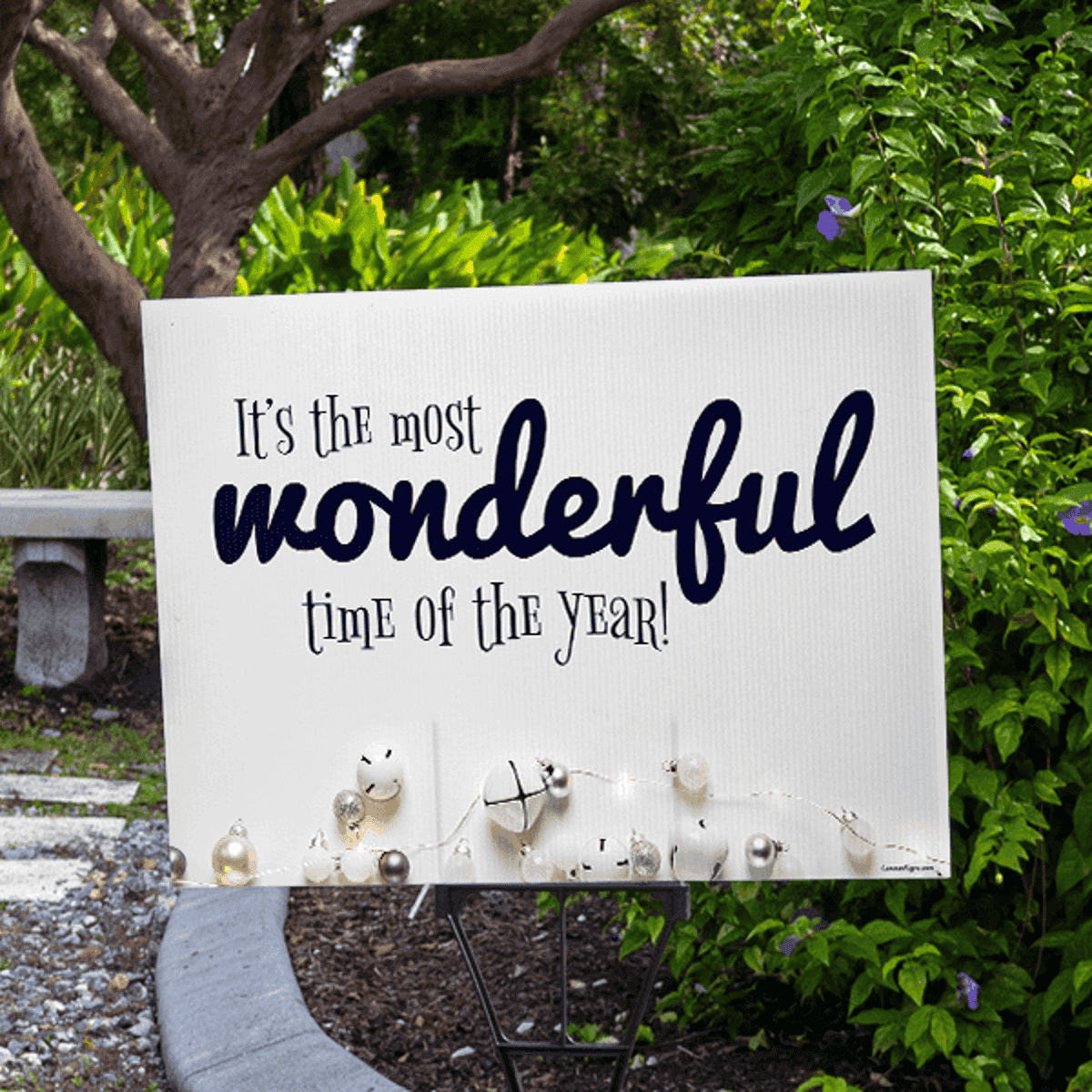 Most Wonderful Time of the Year Holiday Yard Sign