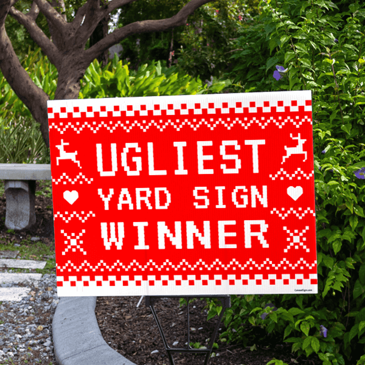 Ugliest Yard Sign Winner Holiday Yard Sign