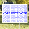 Thank You Bag Style Blue "Vote" Yard Sign | 18" x 24"