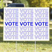 Thank You Bag Style Blue "Vote" Yard Sign | 18" x 24"