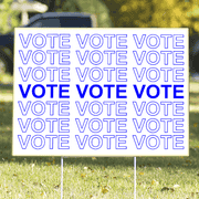 Thank You Bag Style Blue "Vote" Yard Sign | 18" x 24"