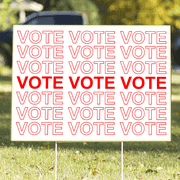 Thank You Bag Style Red "Vote" Yard Sign | 18" x 24"