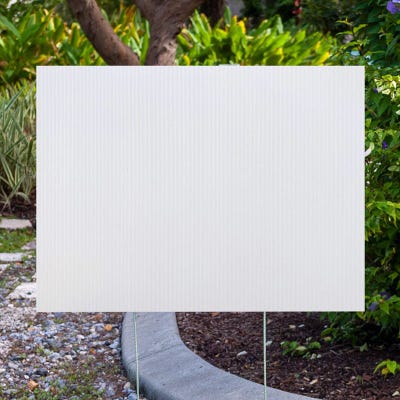 Blank Yard Signs Corrugated Plastic - alternate view