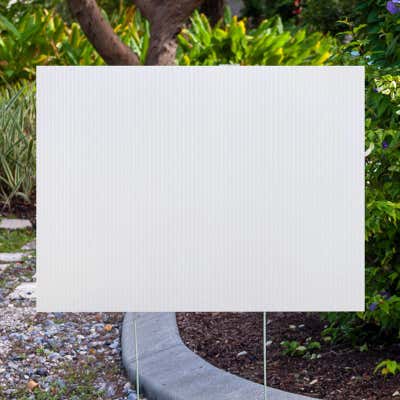 Blank Yard Signs Corrugated Plastic - alternate view