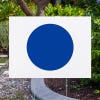 Blue Dot Yard Sign|Democrat Vote Blue 2024 Sign next to pavement