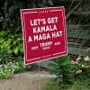 Get Kamala a MAGA Hat | Trump Vance Yard Sign next to stairs
