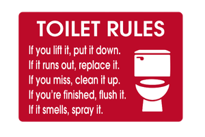 Bathroom Etiquette Signs