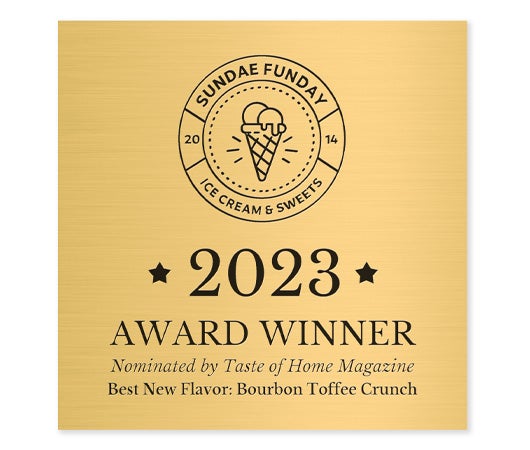 Custom Engraved Brass Sign for an Ice Cream Shop