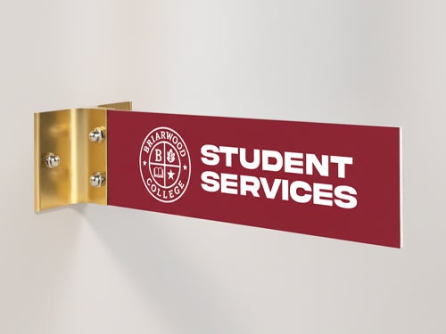 Admissions signage example