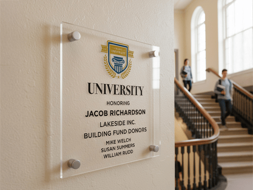 University interior signage example