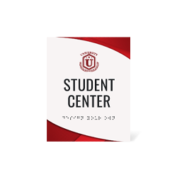 Modern ADA compliant conference room sign