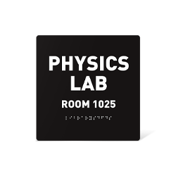 ADA compliant sign with braille